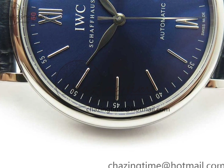 MIROTIME 0324 Portofino Automatic SS FKF 1:1 Best Edition Blue Dial on Blue Leather Strap A Cozy 7133